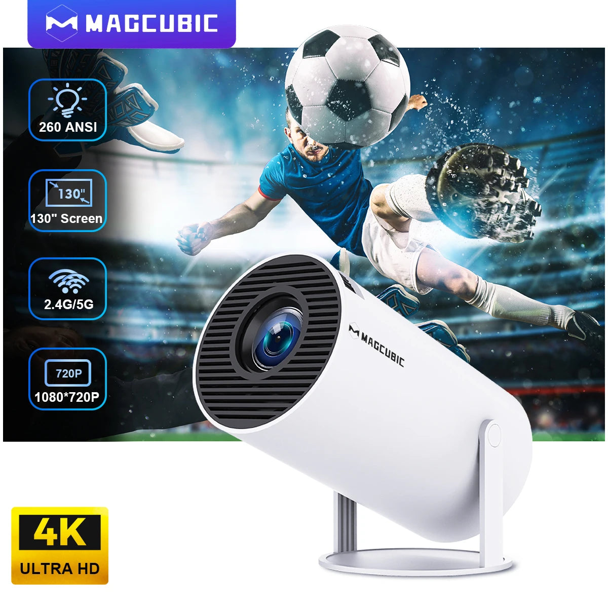 Magcubic HY300 Pro Mini Projector 4K - φορητός προβολέας