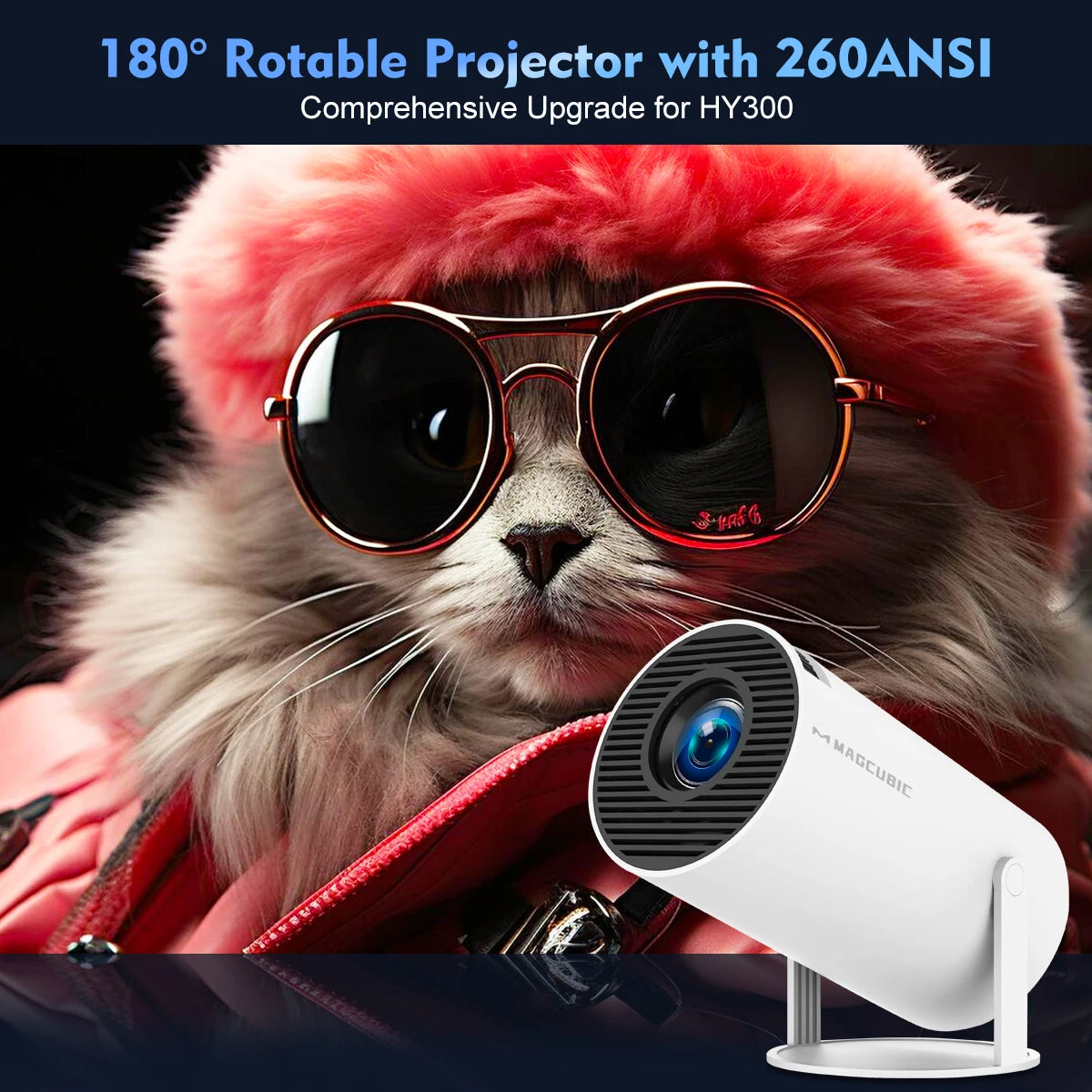 Magcubic HY300 Pro Mini Projector 4K - φορητός προβολέας